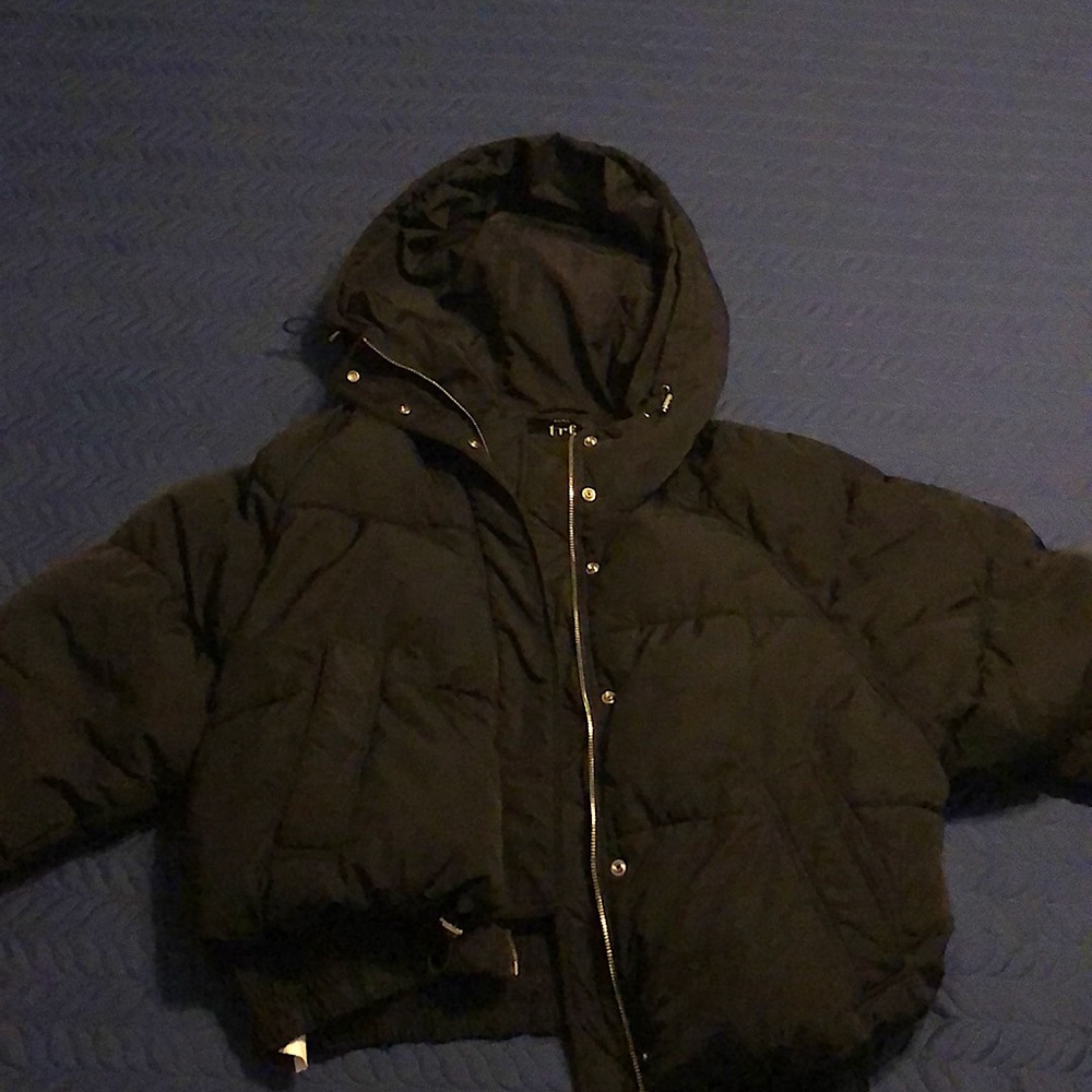 Zara Black Puffer/Bomber Jacket